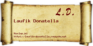 Laufik Donatella névjegykártya